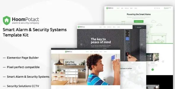 HoomPotact – Smart Alarm & Security Systems Template Kit